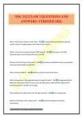 NSG 312 EXAM 3 QUESTIONS AND ANSWERS&period; VERIFIED 2026&period;