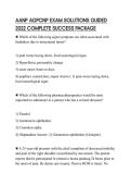 AANP AGPCNP EXAM SOLUTIONS GUIDED 2022 COMPLETE SUCCESS PACKAGE