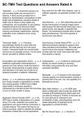 BC-TMH Test Questions and Answers Rated A