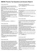 NBHWC Practice Test Questions and Answers Rated A