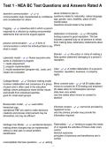 Test 1 - NEA BC Test Questions and Answers Rated A