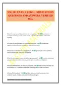 NSG 101 EXAM 1 LEGAL IMPLICATIONS QUESTIONS AND ANSWERS&period; VERIFIED 2026&period;