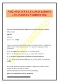 NSG 301 QUIZ 4 & 5 EXAM QUESTIONS AND ANSWERS&period; VERIFIED 2026
