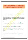 NSG 301 MIDTERM EXAM QUESTIONS AND ANSWERS&period; VERIFIED 2026