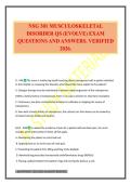 NSG 301 MUSCULOSKELETAL DISORDER QS &lpar;EVOLVE&rpar; EXAM QUESTIONS AND ANSWERS&period; VERIFIED 2026&period;