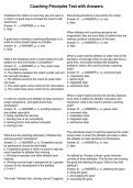 Coaching Principles Test with Answers