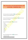 NSG 3111 FINAL EXAM QUESTIONS AND ANSWERS&period; VERIFIED 2026&period;