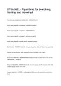DTSA 5501 - Algorithms for Searching&comma; Sorting&comma; and Indexing Exam Questions & Answers