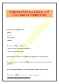 NURS 204&colon; EXAM 2 ULL QUESTIONS AND ANSWERS&period; VERIFIED 2026&period;