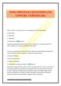 NURA 1500 EXAM 4 QUESTIONS AND ANSWERS&period; VERIFIED 2026&period;