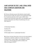 AANP AGPCNP PSI TEST 1 AND 2 FINAL PAPER 2026 COMPLETE QUESTIONS AND SOLUTIONS