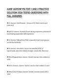 AANP AGPCNP PSI TEST 1 AND 2 PRACTICE SOLUTION 2026 TESTED QUESTIONS WITH FULL ANSWERS