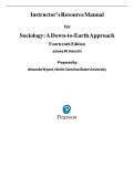 Updated&sol;Latest Instructor&rsquo;s Resource Manual for Sociology&colon; A Down-to-Earth Approach 2025&ndash;2026 Comprehensive Guide