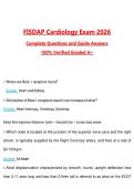 Fisdap Cardiology Exam Questions with Correct Answers Pass the Exam&comma; 100&percnt; Verified &lpar;2026 &sol; 2027&rpar; Graded A&plus;