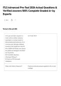 ITLS Advanced Pre-Test 2026 Actual Questions & Verified Answers 100&percnt; Complete Graded A&plus; by Experts