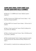 AANP ANCC FINAL STUDY SHEET 2026 SOLVED QUESTIONS FULLY CORRECT