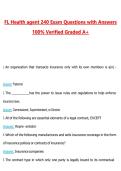 FL Health agent 240 Exam Questions with Correct Answers Pass the Exam&comma; 100&percnt; Verified &lpar;2026 &sol; 2027&rpar; Graded A&plus;