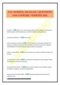 ULL NURSING 104 EXAM 1 QUESTIONS AND ANSWERS&period; VERIFIED 2026