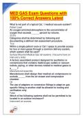 MED GAS Exam Questions with 100&percnt; Correct Answers Latest 