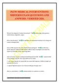 PLTW MEDICAL INTERVENTIONS MIDTERM EXAM QUESTIONS AND ANSWERS&period; VERIFIED 2026&period;