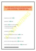 PAS 2054 QUIZ ONE EXAM QUESTIONS AND ANSWERS&period; VERIFIED 2026&period;