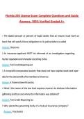 Florida 240 License Exam Questions with Correct Answers Pass the Exam&comma; 100&percnt; Verified &lpar;2026 &sol; 2027&rpar; Graded A&plus;