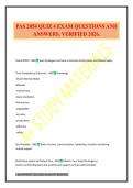 PAS 2054 QUIZ 4 EXAM QUESTIONS AND ANSWERS&period; VERIFIED 2026&period;
