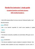 Florida Fire Instructor I Exam Questions with Correct Answers Pass the Exam&comma; 100&percnt; Verified &lpar;2026 &sol; 2027&rpar; Graded A&plus;