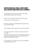 ABCTE MSE EXAM 1 FINAL STUDY SHEET 2026 SOLVED QUESTIONS FULLY CORRECT