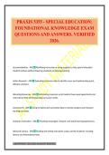 PRAXIS 5355 - SPECIAL EDUCATION&colon; FOUNDATIONAL KNOWLEDGE EXAM QUESTIONS AND ANSWERS&period; VERIFIED 2026&period;