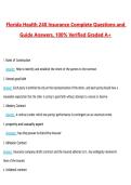 Florida Health 240 Insurance Exam Questions with Correct Answers Pass the Exam&comma; 100&percnt; Verified &lpar;2026 &sol; 2027&rpar; Graded A&plus;