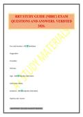 RRT STUDY GUIDE &lpar;NBRC&rpar; EXAM QUESTIONS AND ANSWERS&period; VERIFIED 2026&period;
