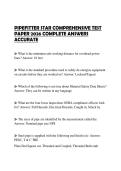 PIPEFITTER STAR COMPREHENSIVE TEST PAPER 2026 COMPLETE ANSWERS ACCURATE