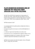 PLATO EDMENTUM ECONOMICS END OF SEMESTER TEST PRACTICE SCRIPT UPDATED 2026 TESTED SOLUTIONS