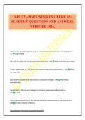 USPS EXAM 421 WINDOW CLERK SSA ACADEMY QUESTIONS AND ANSWERS&period; VERIFIED 2026&period;