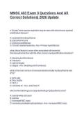 MMSC 433 Exam 3 Questions And All Correct Solutions&vert; 2026 Update