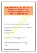 WGU D482 PERFOMANCE ASSESSMENT &lpar;SECURE NETWORK DESIGN - D482&rpar; EXAM QUESTIONS AND ANSWERS&period; VERIFIED 2026&period;