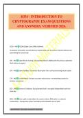 D334 - INTRODUCTION TO CRYPTOGRAPHY EXAM QUESTIONS AND ANSWERS&period; VERIFIED 2026&period;