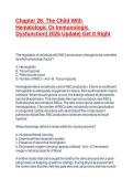 Chapter 28&colon; The Child With Hematologic Or Immunologic Dysfunction&vert; 2026 Update&vert; Get It Right