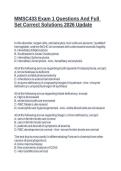 MMSC433 Exam 1 Questions And Full Set Correct Solutions 2026 Update