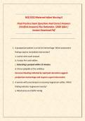NSG 3332 Maternal-Infant Nursing II Final Practice Exam Questions And Correct Answers &lpar;Verified Answers&rpar; Plus Rationales &vert;2026 Q&A &vert;  Instant Download Pdf