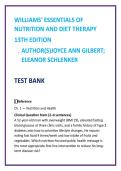 Williams&rsquo; Essentials of Nutrition & Diet Therapy Test Bank &lpar;13th Ed&rpar; &vert; Nursing Nutrition MCQs 2026
