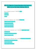 BIO 254 Digestive System Questions And Answers - 100&percnt; Correct Revision Solution 2026 A&plus;