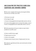 ABO EXAM PRE-TEST PRACTICE GUIDE 2026 QUESTIONS AND ANSWERS VERIFIED