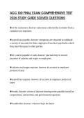 ACC 100 FINAL EXAM COMPREHENSIVE TEST 2026 STUDY GUIDE SOLVED QUESTIONS