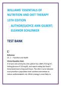 Williams&rsquo; Essentials of Nutrition Test Bank &lpar;13th Ed&rpar; &vert; Nursing Nutrition MCQs &vert; Medical Nutrition Therapy Study Guide 2026