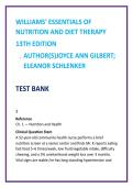 Williams&rsquo; Nutrition Test Bank 13th Ed &vert; Nursing Nutrition MCQs 2026 &vert; Medical Nutrition Therapy Study Guide