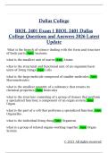 BIOL 2401 Exam 1 BIOL 2401 Dallas  College Questions and Answers 2026 Latest  Update