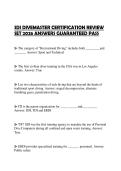 SDI DIVEMASTER CERTIFICATION REVIEW SET 2026 ANSWERS GUARANTEED PASS