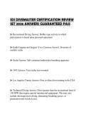 SDI DIVEMASTER CERTIFICATION REVIEW SET 2026 ANSWERS GUARANTEED PASS